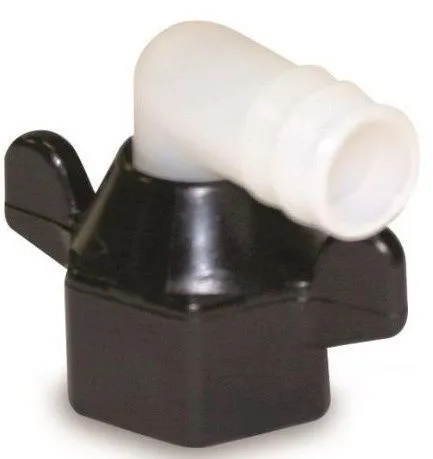 Переходник угловой резьба-"елочка" под шланг 16 мм