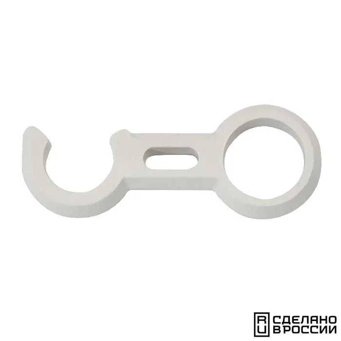 Крючок фиксатор трапа 22мм белый