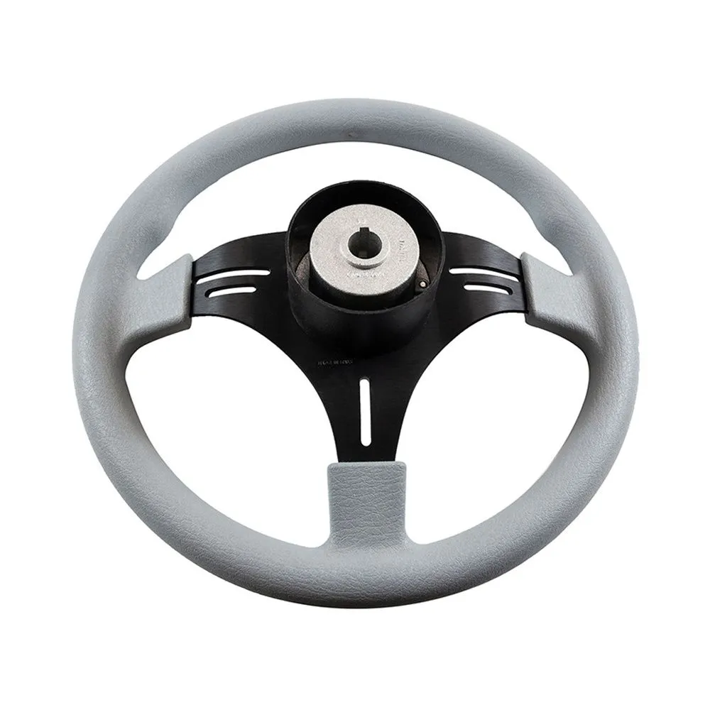 Колесо рулевое MANTA, спицы черные 355 мм, серый