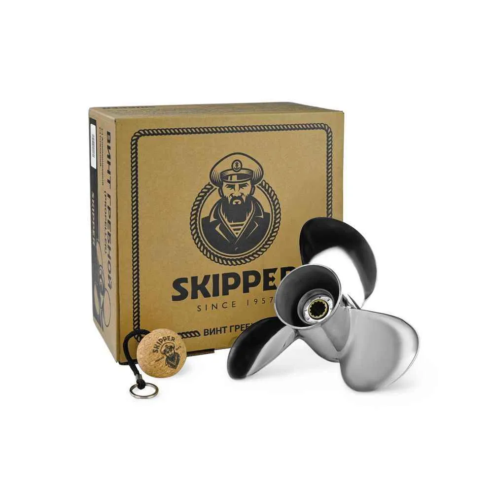 Винт гребной  Skipper для Suzuki 40-60HP, диаметр 11 3/4" нержавеющий, лопастей - 3, шаг 14"