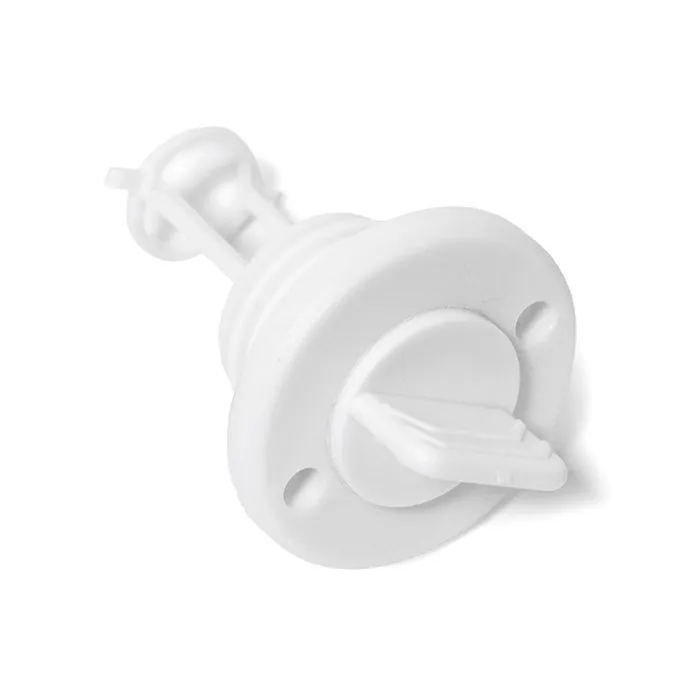 Заглушка дренажная круглая SUNFINE 43x66 мм, пластик белый