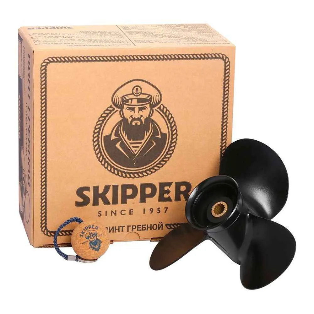 Винт гребной  Skipper для Tohatsu 9.9-20HP, диаметр 9 1/4" алюминиевый, лопастей - 3, шаг 12"