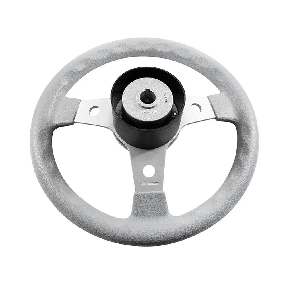 Колесо рулевое DELFINO, спицы серебрянные 310 мм, серый