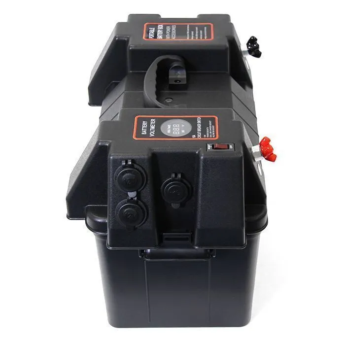 Короб для АБ с панелью индикации и USB зарядкой на два порта 424х306х251