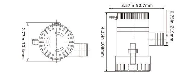 Насос осушительный  500GPH 01 Series 12В