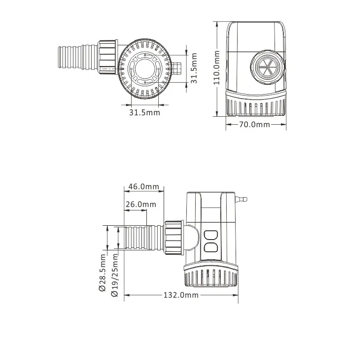 Насос осушительный 600GPH 13A Series 12В