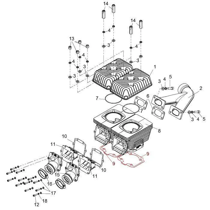 Прокладка под цилиндр РМЗ 550 RM-082198