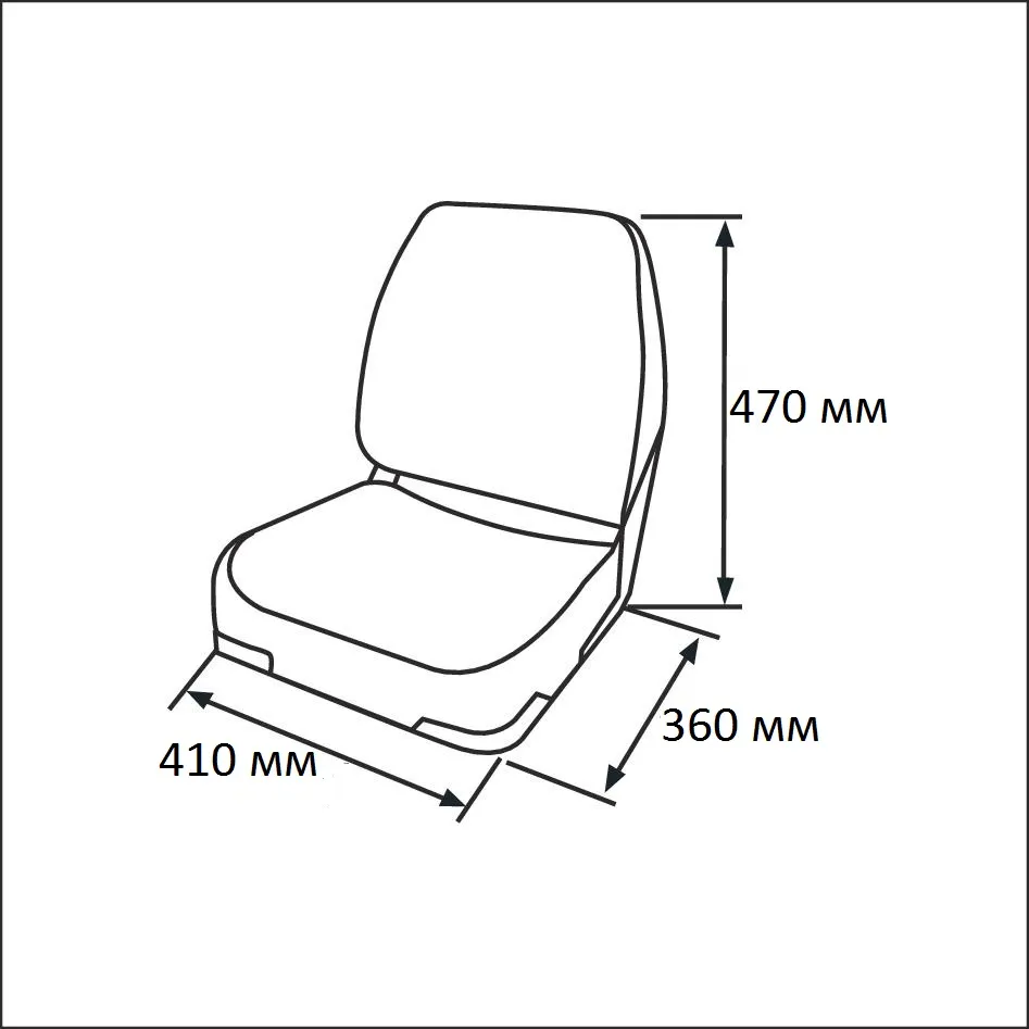 Сиденье мягкое складное Economy Low Back Seat, серое