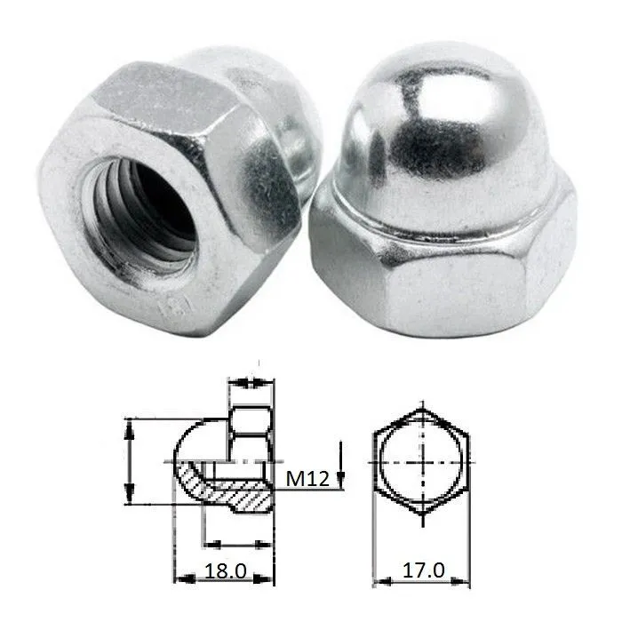 Гайка колпачковая M10 нерж.A2 (100 шт)