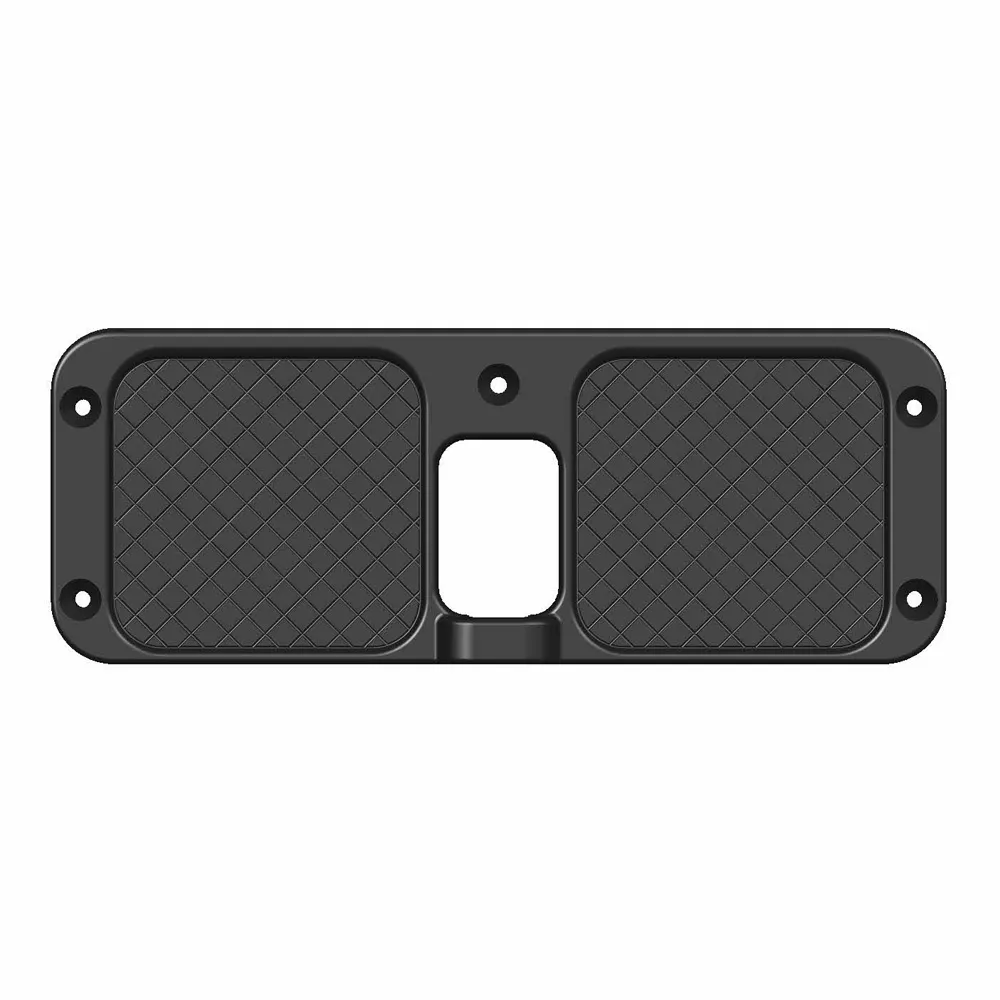 Комплект накладок на транец, Boat-plastic, армированный полиамид, черный внутренние, 282x105 мм, (2 