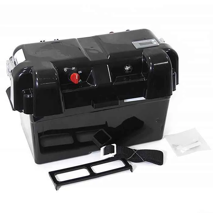 Короб для АБ с панелью индикации и автоматическим выключателем 460х260х330