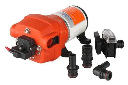 Четырехкамерный мембранный насос 41 SERIES 10 л/мин, 12В (Быстросъемные фитинги)