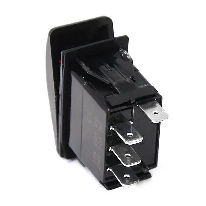 Переключатель (on)-on, SPDT, 4P с двойной подсветкой NEKEKE