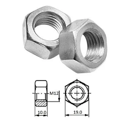 Гайка M12 нерж.A2 (100 шт)