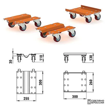 Комплект подставок под снегоход (600 кг)