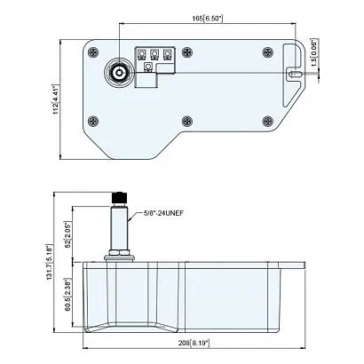Электропривод стеклоочистителя 12В, 2", 83-120грд, водозащищенный