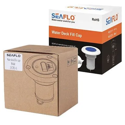 Горловина заливная для бака под воду SEAFLO (Water) 38мм, белая
