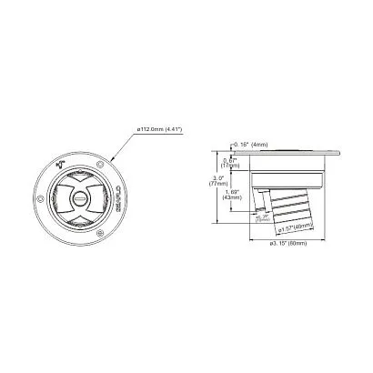Горловина заливная SEAFLO с замком, белая