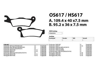 Тормозные колодки BRP