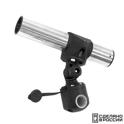 Держатель спиннинга сквозной на леер быстросъемный, нержавеющая сталь