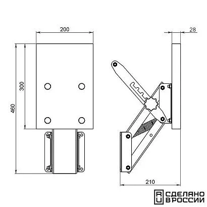 Транец выносной для ПЛМ мощностью от 9.9 до 20 л.с. (50 кг) ФБС