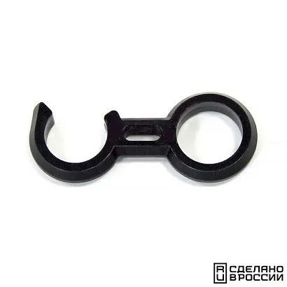 Крючок фиксатор трапа 25мм черный