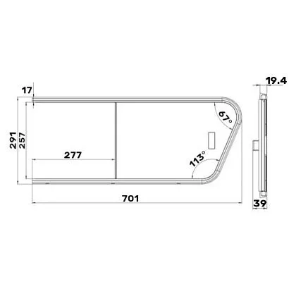 Комплект форточек (правая и левая)