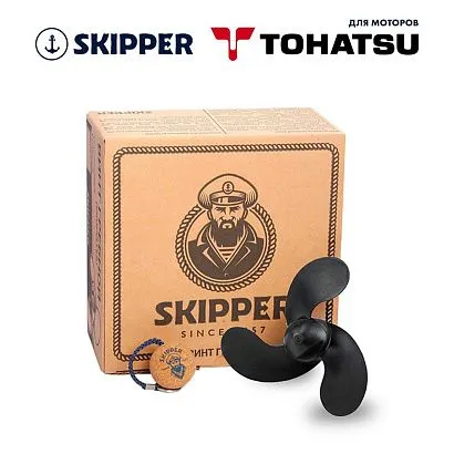 Винт гребной  Skipper для Tohatsu 2-3.5HP, диаметр 7 1/4" композитный, лопастей - 3, шаг 6", ШПЛИНТО