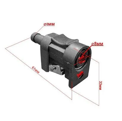Коннектор топливный SUNFINE тип Yamaha/Mercury, 8мм, 6G1-24305-05 (Замена EASTERNER C14536)