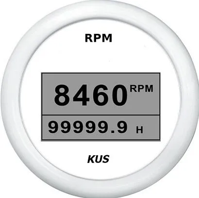Тахометр цифровой 8000 об/мин со счетчиком моточасов (WW), SR:1-10