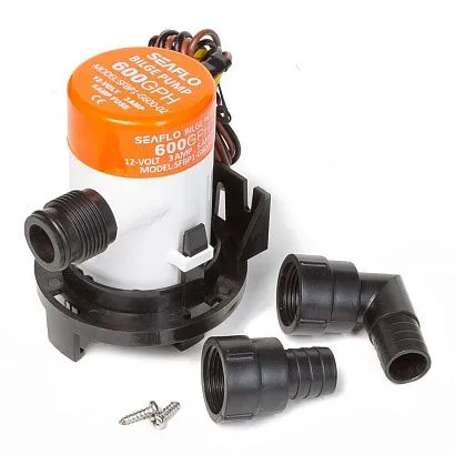 Помпа водооткачивающая SeaFlo трюмная, 12V 600 галлон/час, патрубок 19 мм