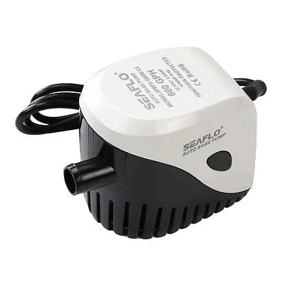 Помпа водооткачивающая автоматическая SeaFlo трюмная, 12V 600 галлон/час, патрубок 19 мм