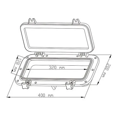 Иллюминатор SeaFlo 320Х128 (400Х200) мм