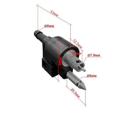 Адаптер топливный SUNFINE тип Yamaha/Mercury, 8мм, 6G1-24304-02 (Замена EASTERNER C14519)