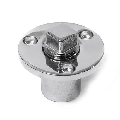 Заглушка дренажная SUNFINE с резьбовой пробкой, 50мм, нержавеющая сталь