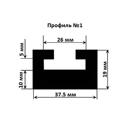 Склиз Sledex 8 (1) профиль для Ski-Doo Длина: 1422 мм, цвет: графитовый