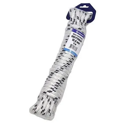 Трос швартовый 10мм*9м бело-черный