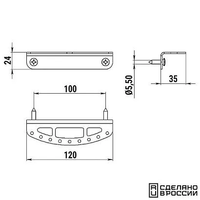 Площадка для блесен с креплением на вертикальную поверхность
