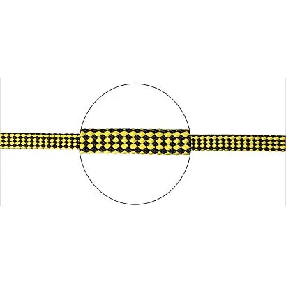 Линь плавающий плоский 10мм*25м желто-черный
