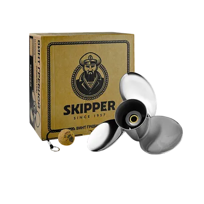Винт гребной  Skipper для Honda 135-250HP, диаметр 15 3/4" нержавеющий, лопастей - 3, шаг 15", левый