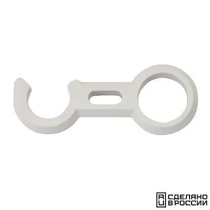 Крючок фиксатор трапа 22мм белый