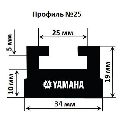 Склиз Garland 25 профиль для Yamaha Длина: 1095 мм, цвет: черный