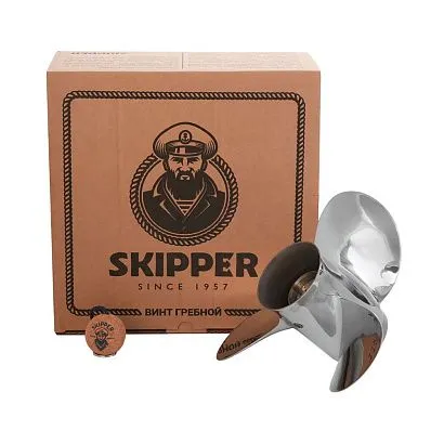 Винт гребной  Skipper для Yamaha 40-60HP, диаметр 11 1/4" нержавеющий, лопастей - 3, шаг 14"