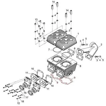 Прокладка под цилиндр РМЗ 550 RM-082198