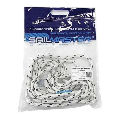 Трос плетеный ШВАРТОВЫЙ 10,0 мм, 1500 кг, 6 м, с огоном 30 см