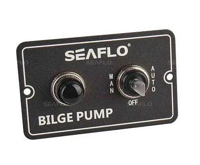 Панель управления с предохранителем для осушительного насоса (ручной-выкл-авто) 12/24В, алюминий