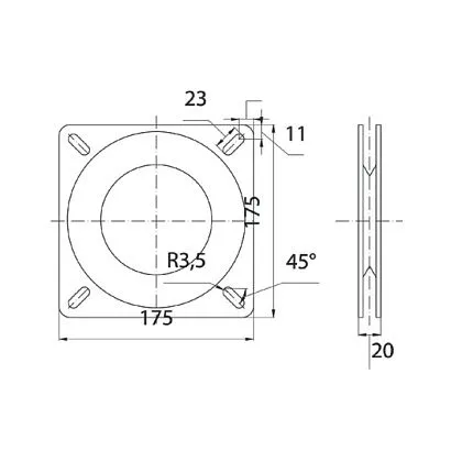 Переходник-основание для сидений 175х175 мм