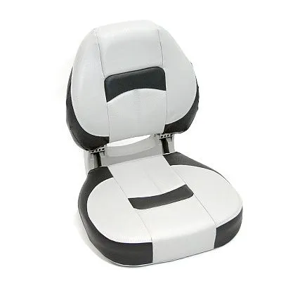 Сиденье мягкое складное Pro Angler Ergonomic Boat Seat, серо-чёрное