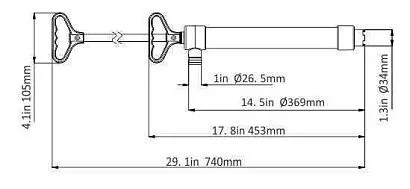 Ручной насос SEAFLO 15/24 литров минуту, 740 мм