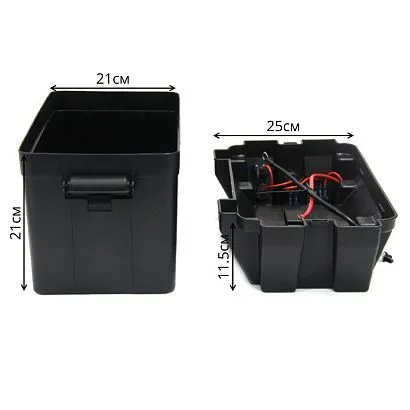 Короб для АБ с панелью индикации и USB зарядкой на два порта 424х306х251